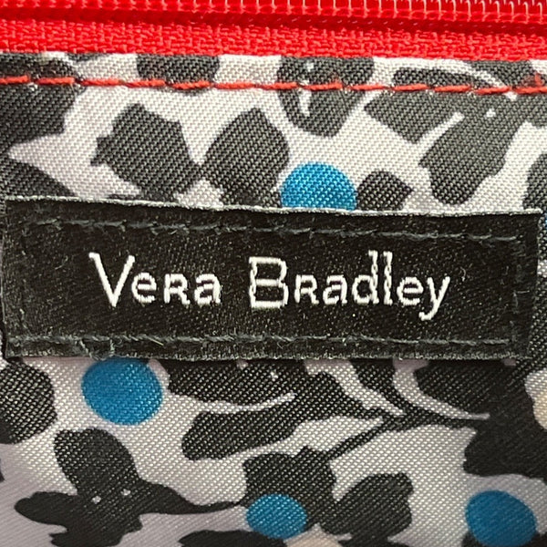 Vera Bradley Red Quilted Adjustable Strap & Zippered Compartments Crossbody Bag