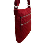 Vera Bradley Red Quilted Adjustable Strap & Zippered Compartments Crossbody Bag