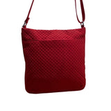 Vera Bradley Red Quilted Adjustable Strap & Zippered Compartments Crossbody Bag