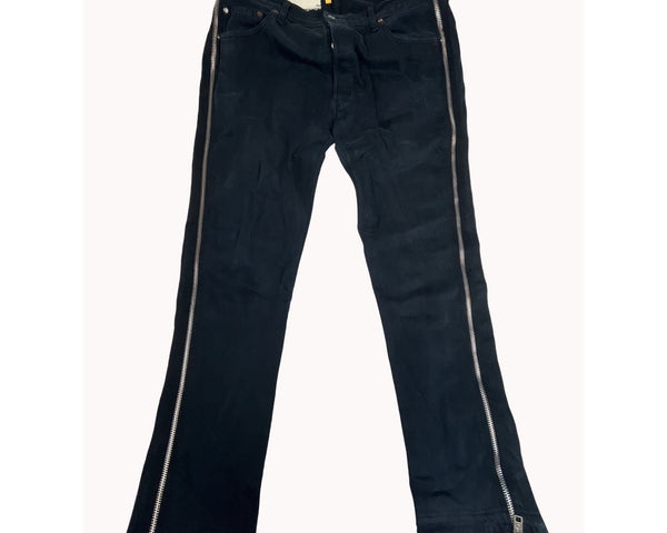 Gallery Dept Women's Black straight Leg Zip Jeans Pants Sz 38