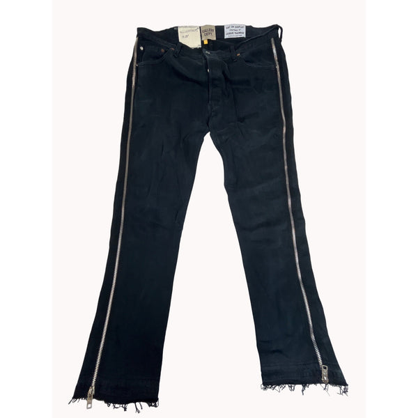 Gallery Dept Women's Black straight Leg Zip Jeans Pants Sz 38