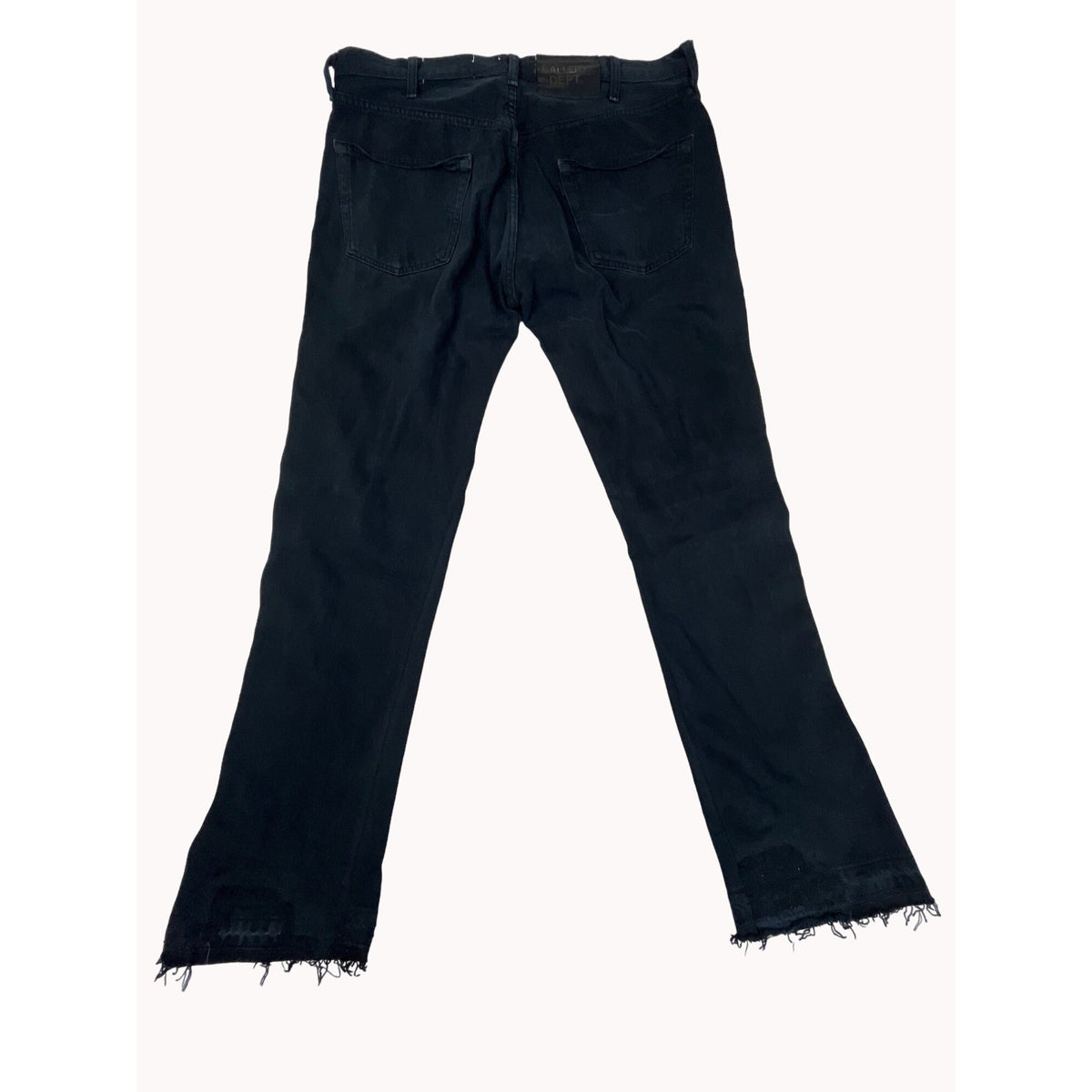 Gallery Dept Women's Black straight Leg Zip Jeans Pants Sz 38