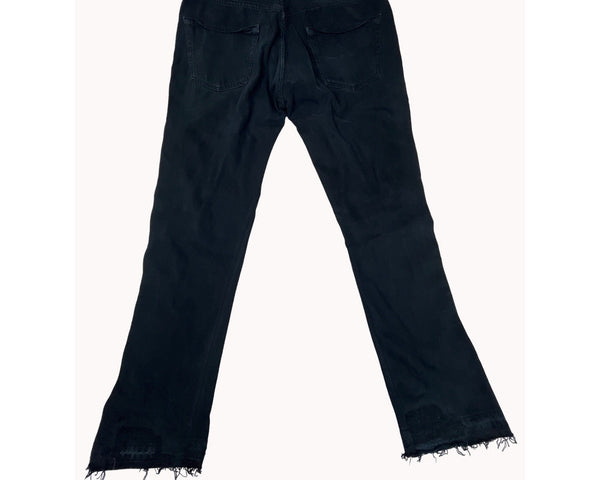 Gallery Dept Women's Black straight Leg Zip Jeans Pants Sz 38