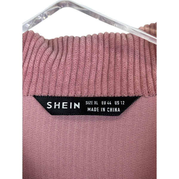 Corduroy Cropped Jacket With Button Closure & Pockets