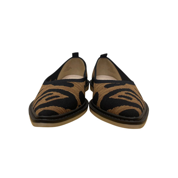 Louise Et Cie Women’s Brown/Black Zebra Print Pointed Toe Celete Flats Size 5.5M