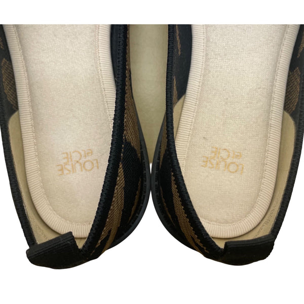 Louise Et Cie Women’s Brown/Black Zebra Print Pointed Toe Celete Flats Size 5.5M