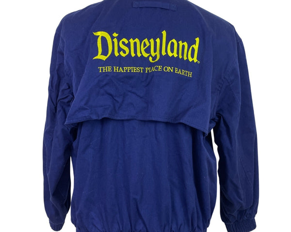 Vintage 80s Disneyland Blue Jacket With Red Collar & Yellow Embroidery Size M