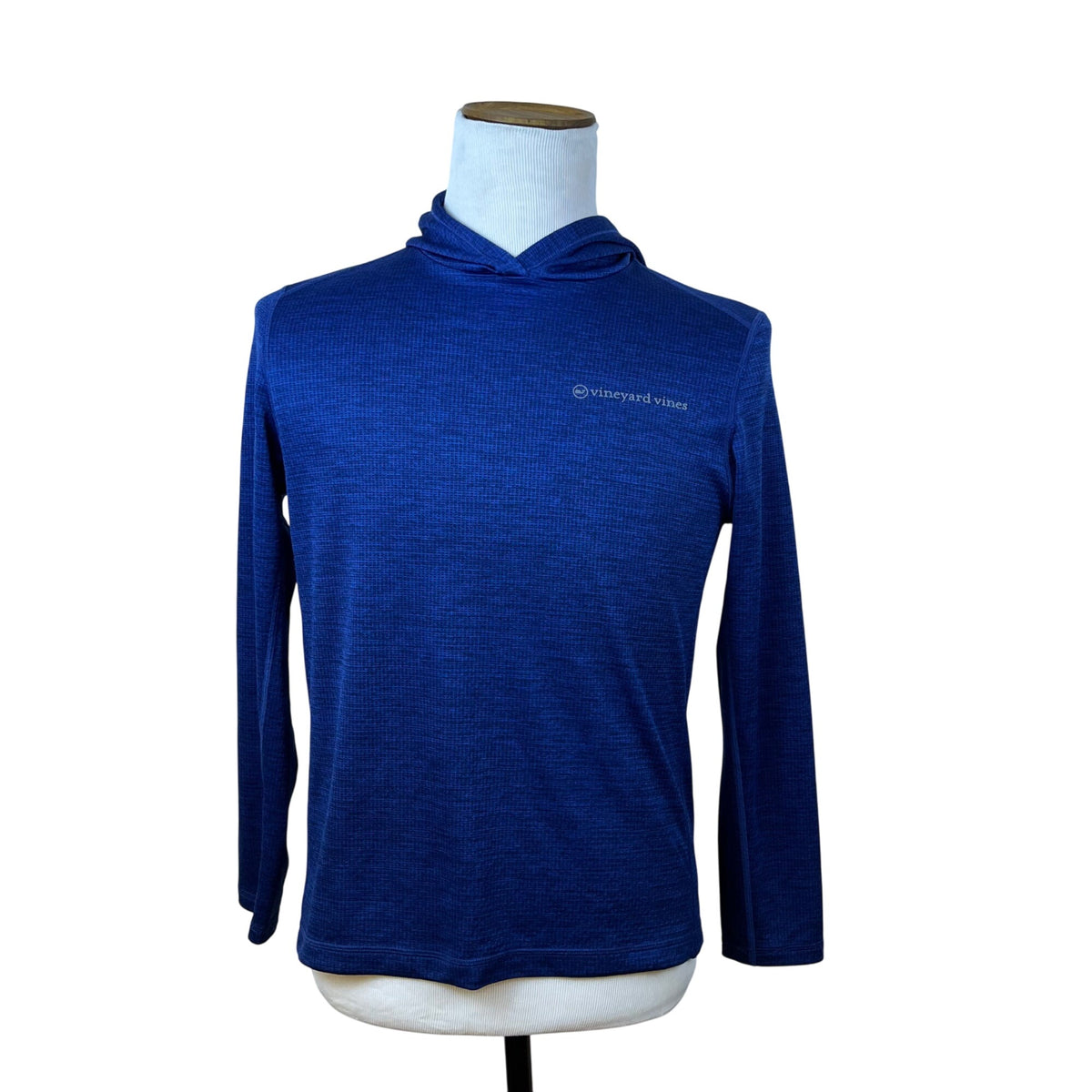 Vineyard Vines Mens Blue Polyester On-The-Go Sankaty Hoodie  Lightweight Size S