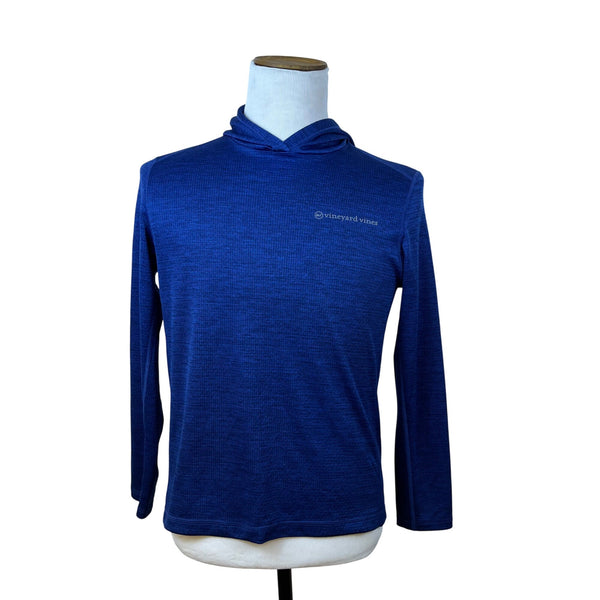 Vineyard Vines Mens Blue Polyester On-The-Go Sankaty Hoodie  Lightweight Size S