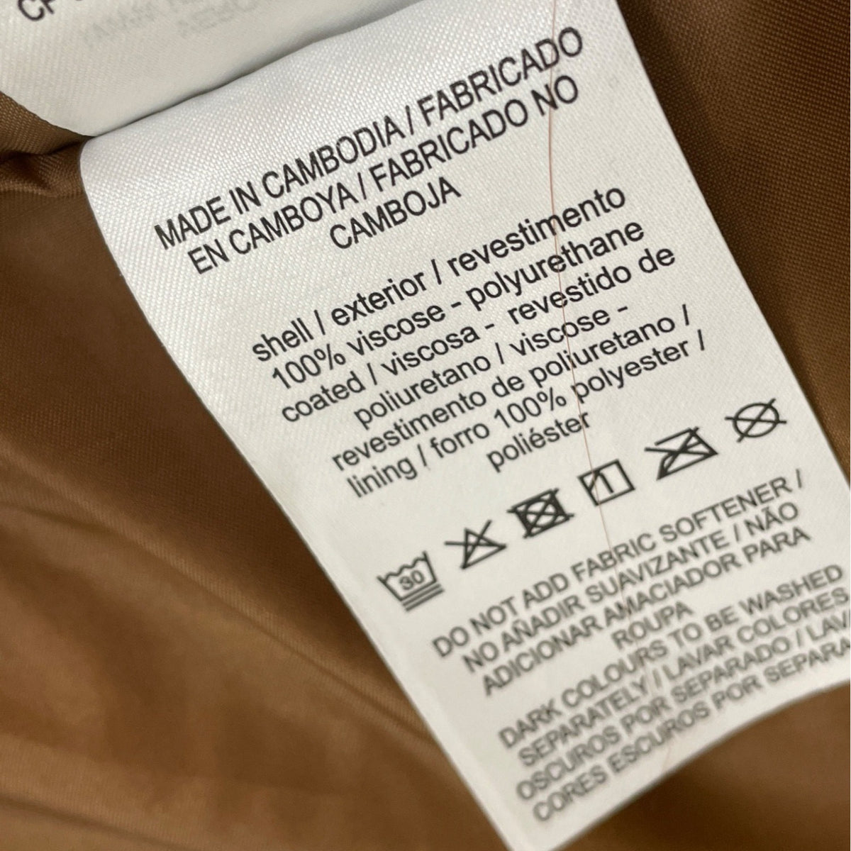 Vero Moda Women's Brown Faux Leather Jacket With Various Pockets Sz S - New