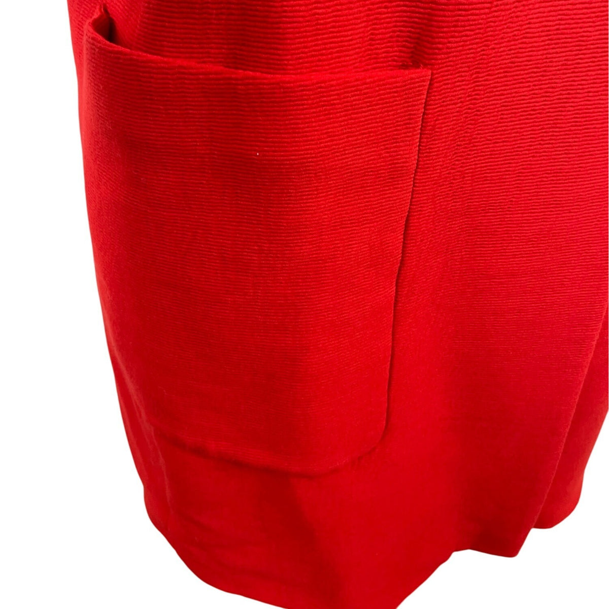 Zara Women’s Red Long Sleeve Open Front Coat With Pockets Sz M