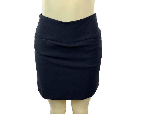 S.C & CO Women's Black High Rise With Girdle and Pocket Short Skirt Sz S