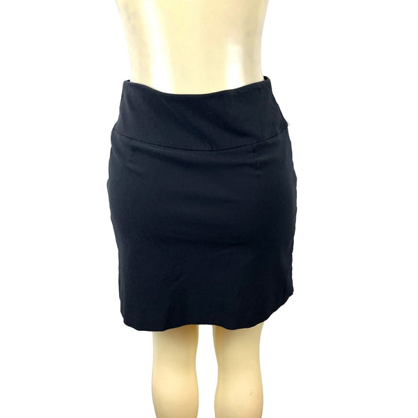S.C & CO Women's Black High Rise With Girdle and Pocket Short Skirt Sz S