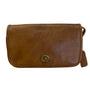 Vintage Coach Brown Leather NYC Clutch Crossbody Bag