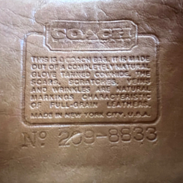 Vintage Coach Brown Leather NYC Clutch Crossbody Bag