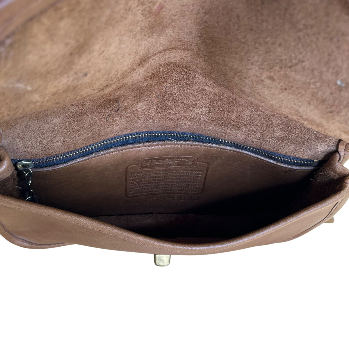 Vintage Coach Brown Leather NYC Clutch Crossbody Bag