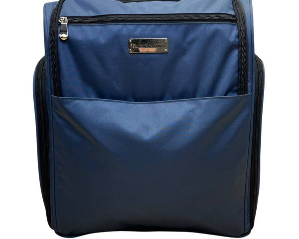 Samantha Brown Unisex Navy Nylon With RFID Protected Pocket Travel Backpack Sz L