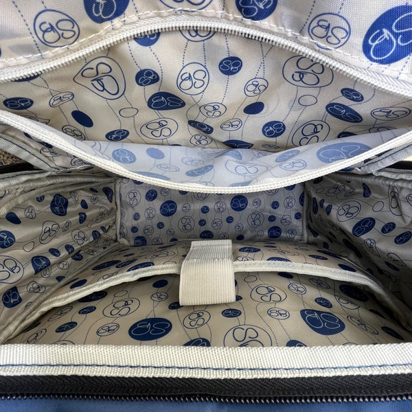 Samantha Brown Unisex Navy Nylon With RFID Protected Pocket Travel Backpack Sz L