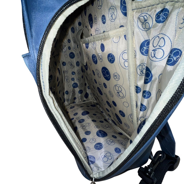 Samantha Brown Unisex Navy Nylon With RFID Protected Pocket Travel Backpack Sz L