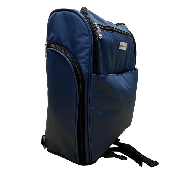 Samantha Brown Unisex Navy Nylon With RFID Protected Pocket Travel Backpack Sz L