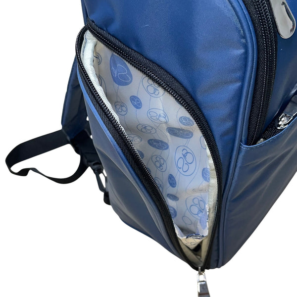 Samantha Brown Unisex Navy Nylon With RFID Protected Pocket Travel Backpack Sz L