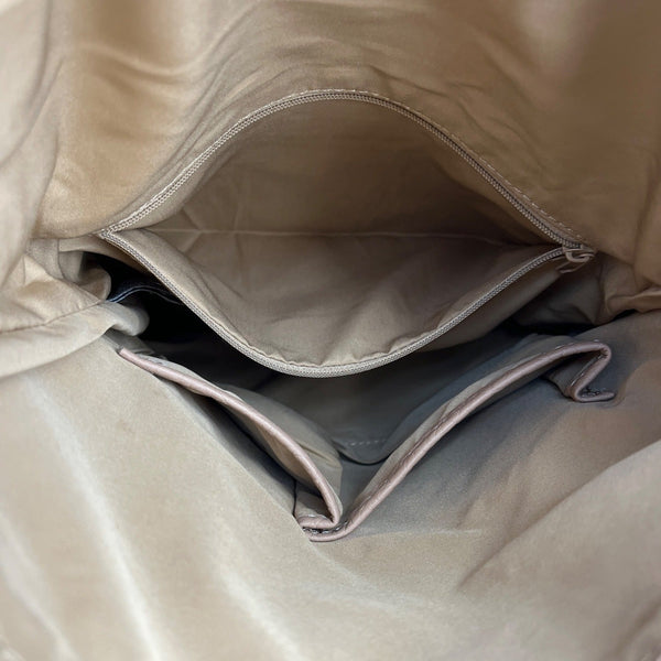 Nine West Taupe Faux Leather Fold-Over Flap Crossbody Bag Sz M