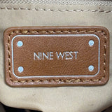 Nine West Taupe Faux Leather Fold-Over Flap Crossbody Bag Sz M