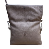 Nine West Taupe Faux Leather Fold-Over Flap Crossbody Bag Sz M