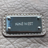 Nine West Taupe Faux Leather Fold-Over Flap Crossbody Bag Sz M