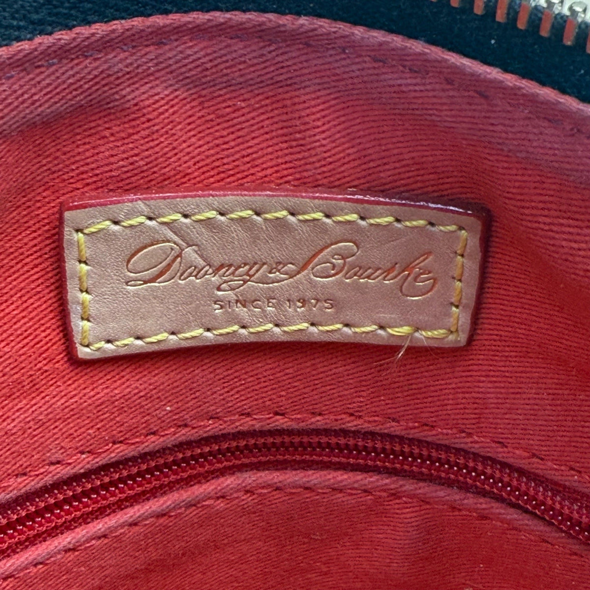 Dooney & Bourke Black Leather  Adjustable Strap & Front Zipper Crossbody Bag