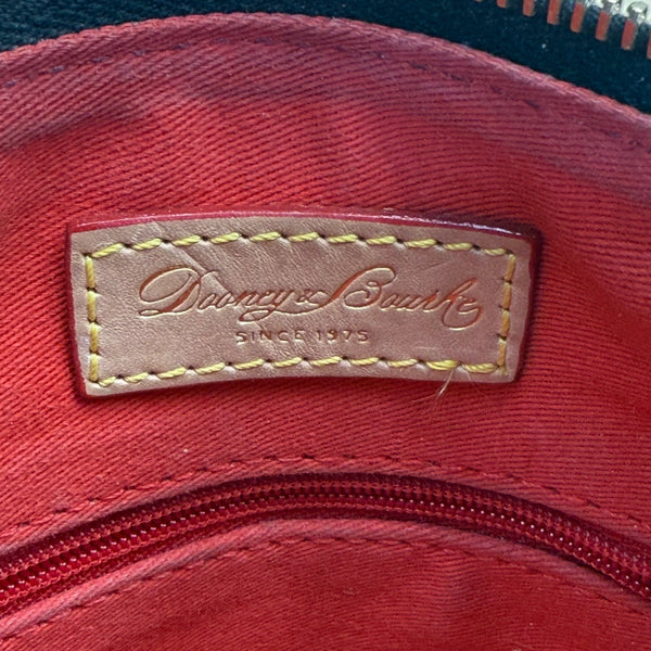 Dooney & Bourke Black Leather  Adjustable Strap & Front Zipper Crossbody Bag