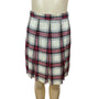 Talbots Womens Petite Plaid Pleated Skirt Worsted Wool White & Red Size 6P - New