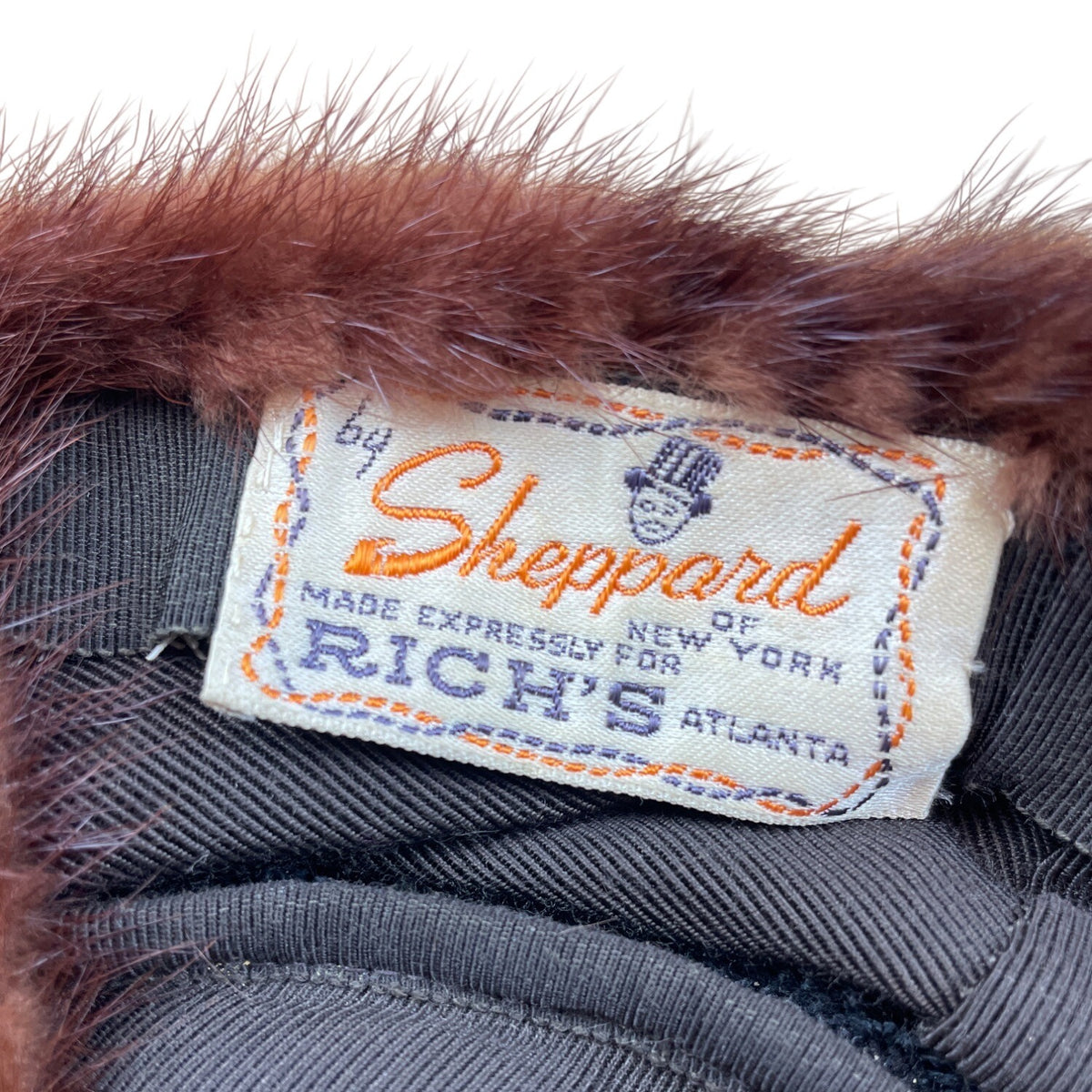 Vintage Sheppard Mink Fur Hat Made Expressly For Richs Atlanta