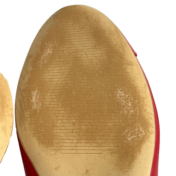 Michael Kors Women's Red Leather Dylan Flats Sz 7.5