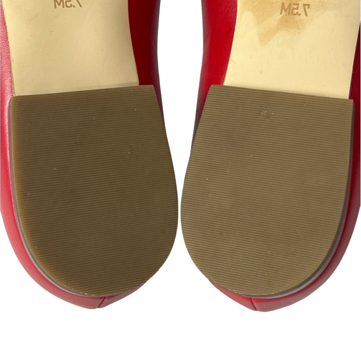 Michael Kors Women's Red Leather Dylan Flats Sz 7.5