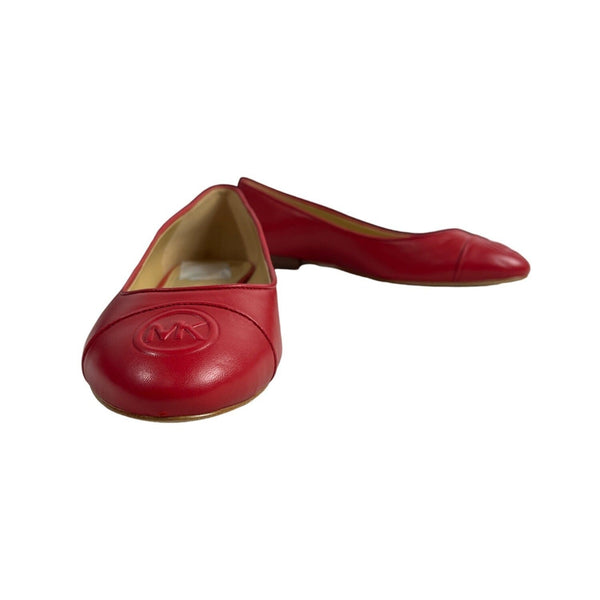Michael Kors Women's Red Leather Dylan Flats Sz 7.5