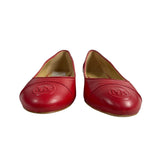 Michael Kors Women's Red Leather Dylan Flats Sz 7.5