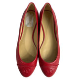 Michael Kors Women's Red Leather Dylan Flats Sz 7.5