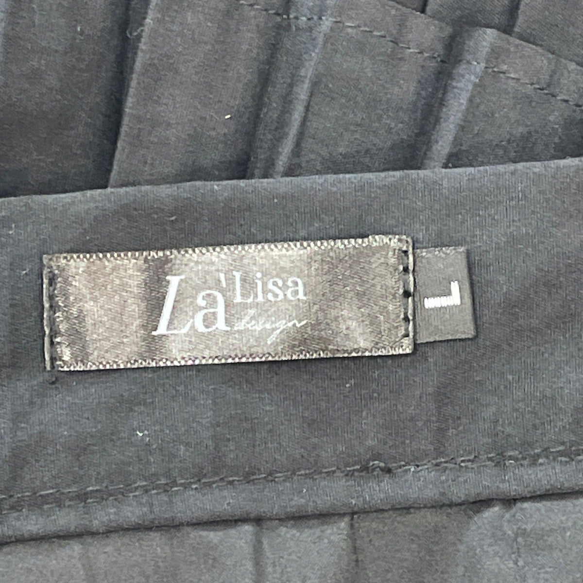 La’ Lisa Women's Black Pleated Tiered Midi Skirt L