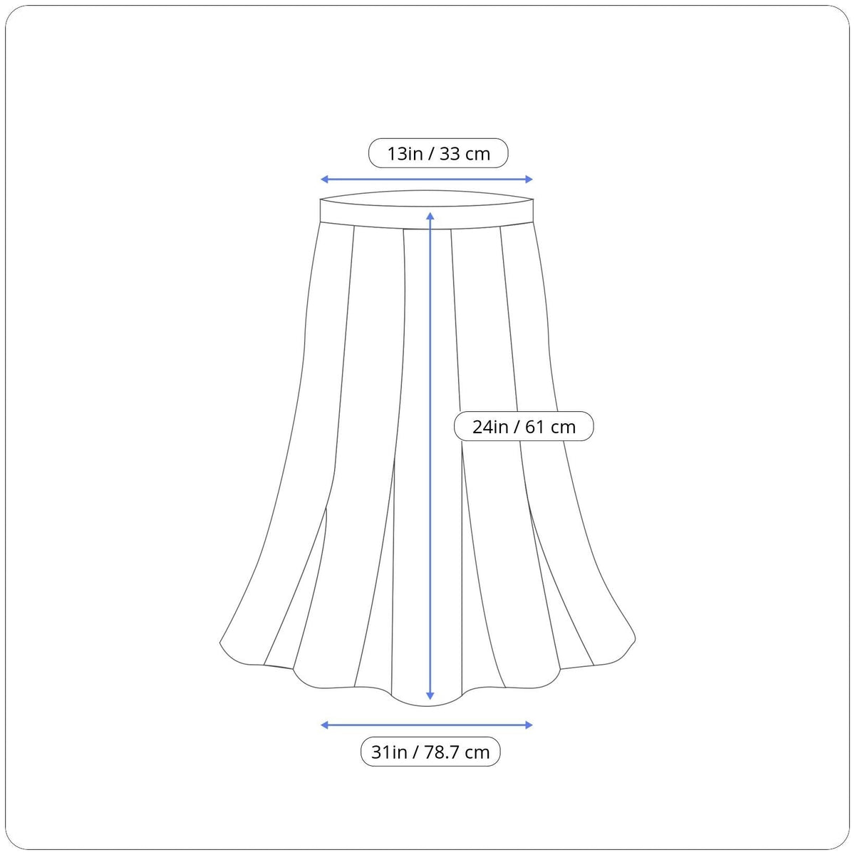 La’ Lisa Women's Black Pleated Tiered Midi Skirt L