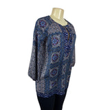 Stradivorius Womens Long Sleeve Bohemian Top Blouse Multicolor Size S- New