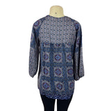 Stradivorius Womens Long Sleeve Bohemian Top Blouse Multicolor Size S- New