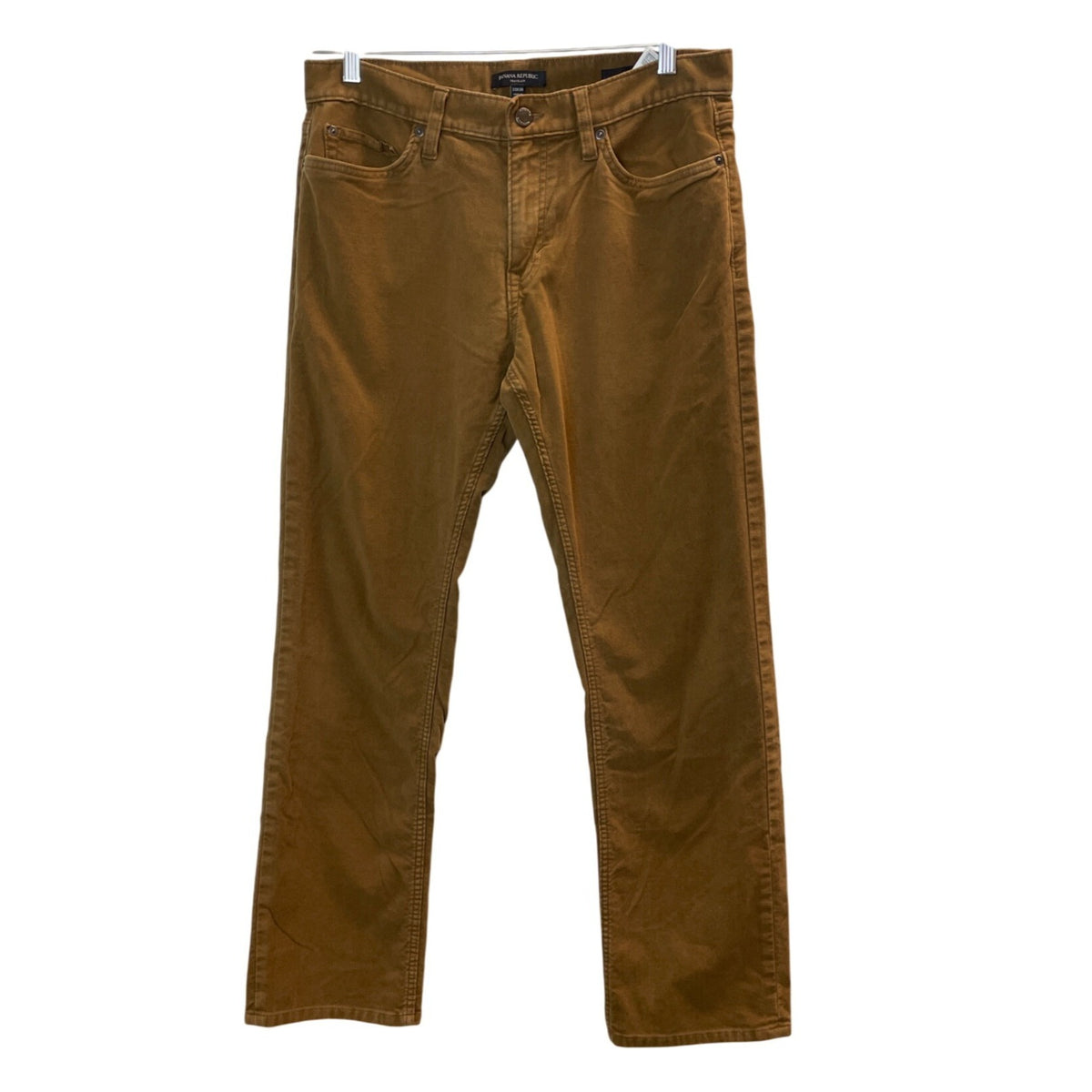 Banana Republic Mens Brown Straight Fit Traveler Corduroy Pants Size 33X30