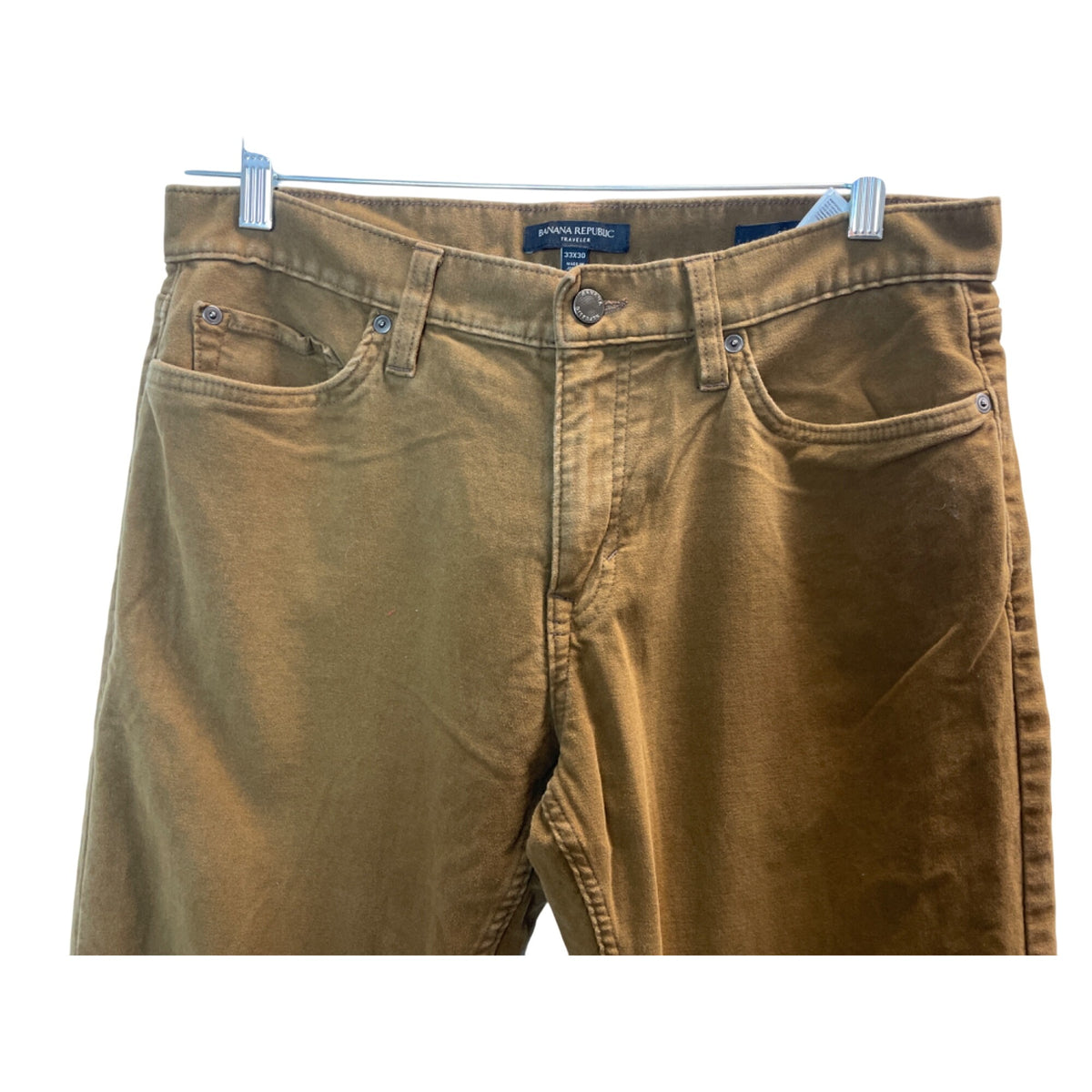 Banana Republic Mens Brown Straight Fit Traveler Corduroy Pants Size 33X30