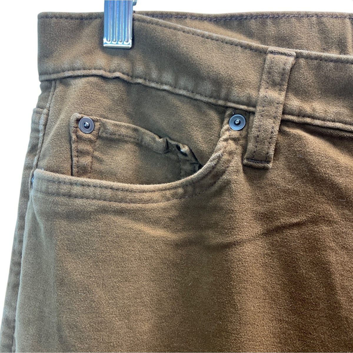 Banana Republic Mens Brown Straight Fit Traveler Corduroy Pants Size 33X30