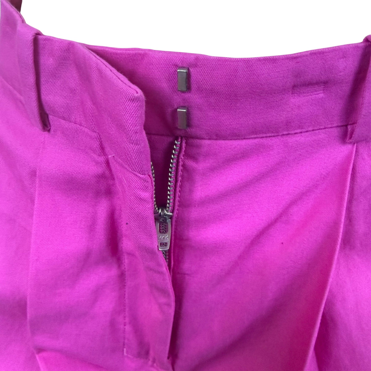 Cos Women’s Pink Cotton Pleated High-Waist Wide-Leg Trousers Size 2