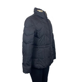 Guess Black Quilted Pattern High-neck collar Zip Up Closure Puffer Jacket Sz L