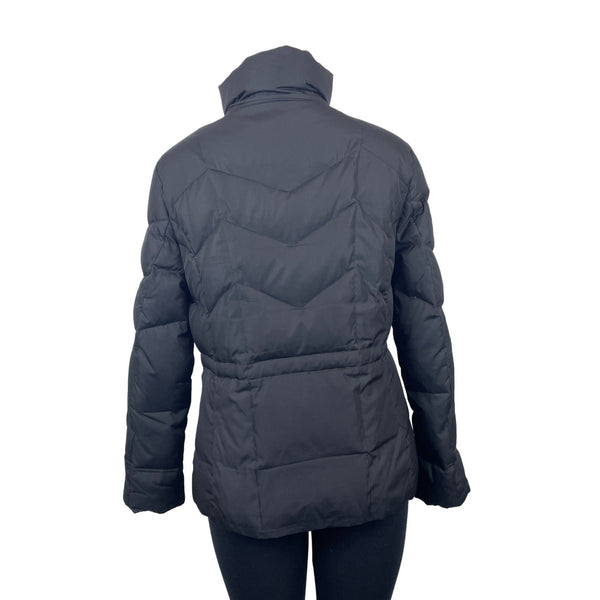Guess Black Quilted Pattern High-neck collar Zip Up Closure Puffer Jacket Sz L