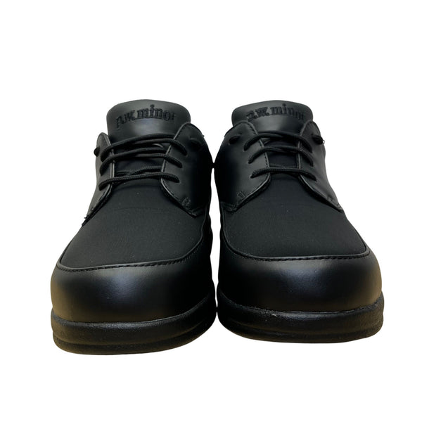 P.W. Minor Men’s Black Genuine Leather Pleasure Lace-Up Comfort Shoes Sz 7 - New