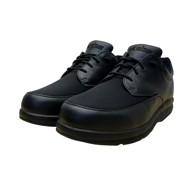 P.W. Minor Men’s Black Genuine Leather Pleasure Lace-Up Comfort Shoes Sz 7 - New